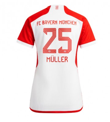 Bayern Munich Thomas Muller #25 Replica Home Stadium Shirt for Women 2023-24 Short Sleeve
